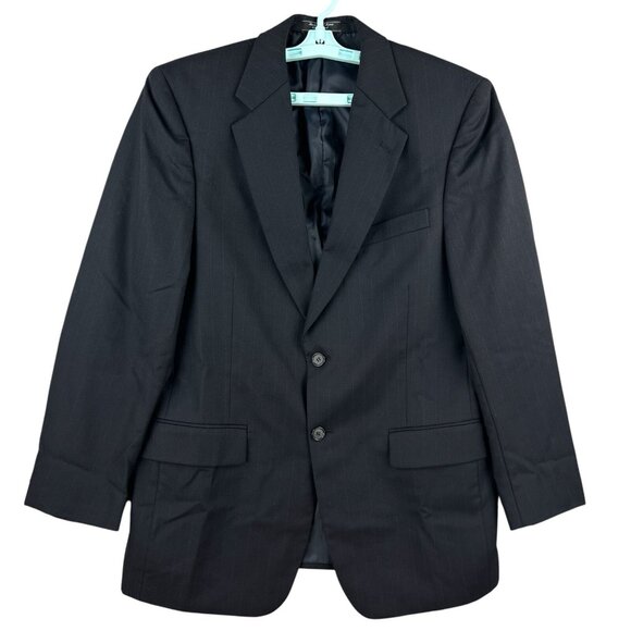 Jeffrey Banks Couture Men's 100% Wool 2 Button Navy Blazer Sport Coat Jacket 40R - Picture 1 of 13